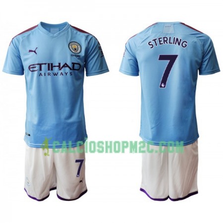 Manchester City STERLING 7 Bambino Maglia Prima 2019/2020 Manica Corta (+ Pantaloncini)